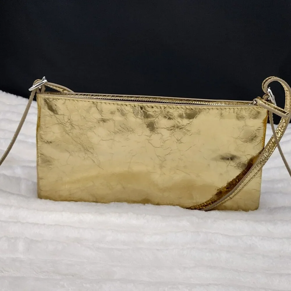 MADEWELL Metallic Gold Mini Sculptural Buckle Shoulder Bag - Picture 3 of 11